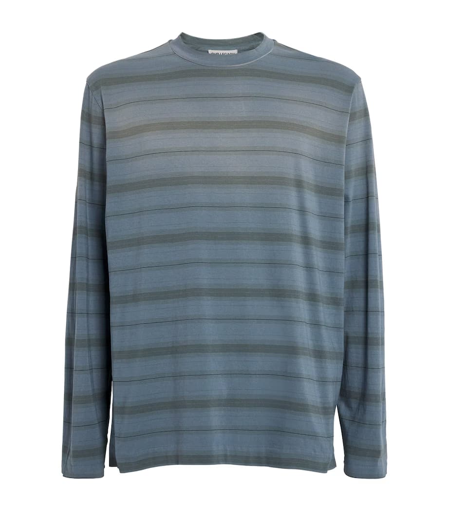 Our Legacy Mens Long-Sleeve Cotton Stripe Shirt