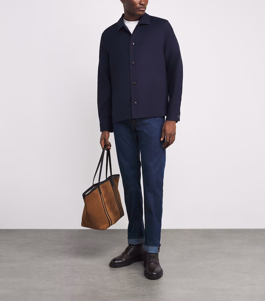 Jacob Cohen Stripe-Trim Slim Jeans