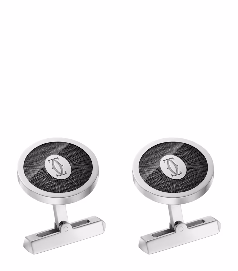 Cartier Sterling Silver Double C de Cartier Cufflinks